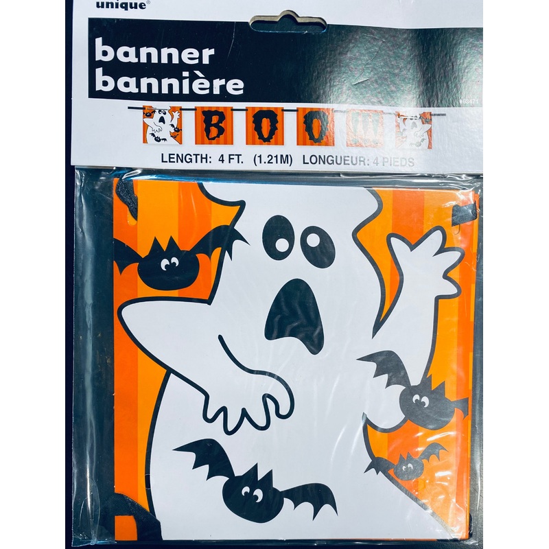 "BOO" Halloween Banner 4ft(1.21m)