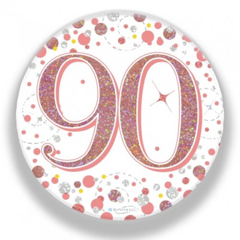 Rose Gold Badge #90 Sparkling Fizz 75mm