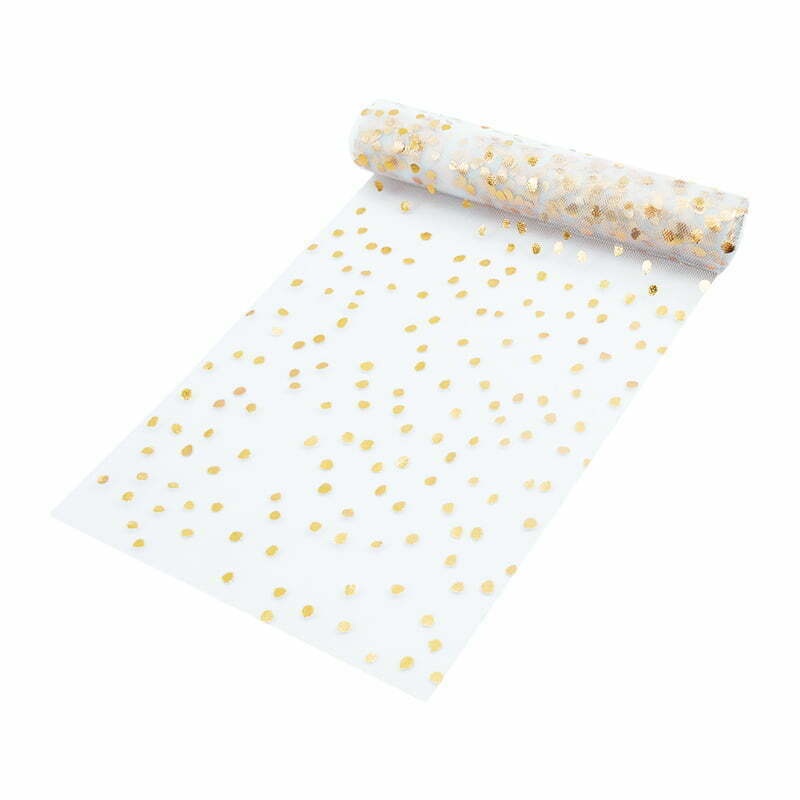 SCATTERED GOLD GLITTER TABLE RUNNER (1 PC)