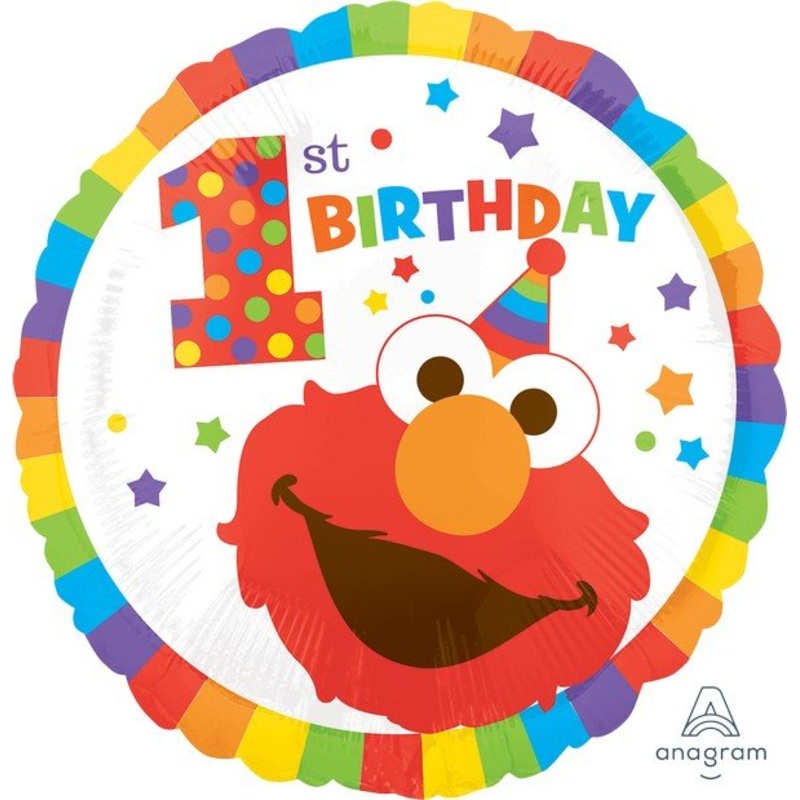 Sesame Street 1st Birthday Foil Balloon 45cm