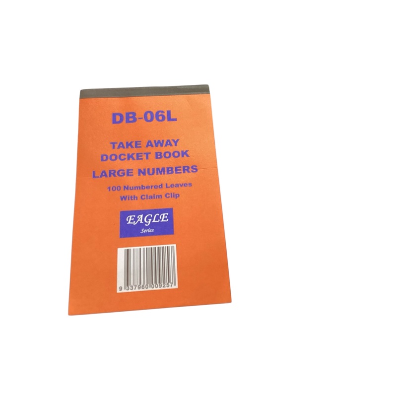 Take Away Docket Book Large Numbers 100pk
