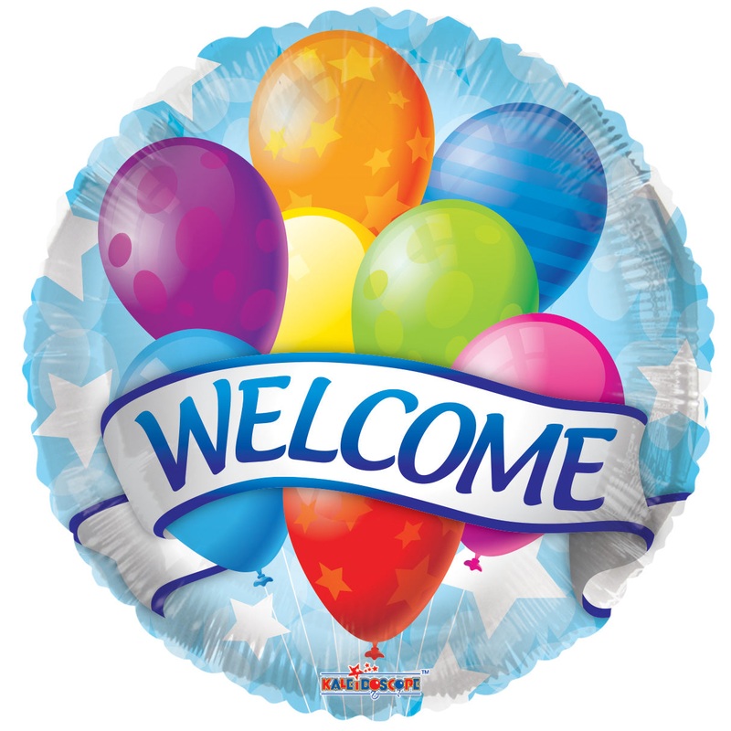 Welcome Banner & Balloons Round Foil Balloon
