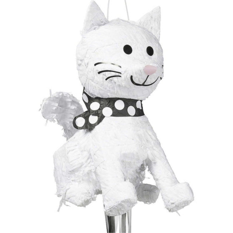 Cat 3D Shape Pull String Pinata 1pc