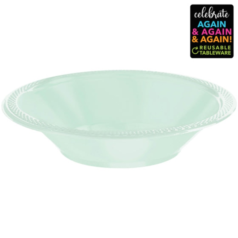 Plastic Bowls 355ml 20 Pack - COOL MINT