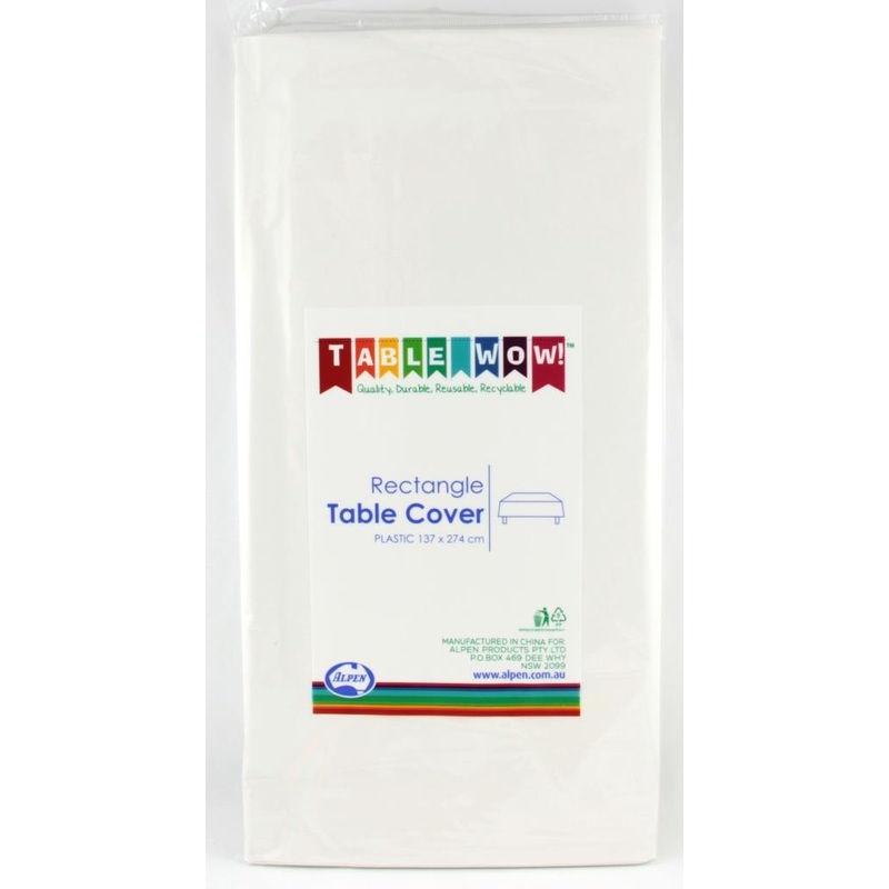 Plastic Rectangular- WHITE 1PC 137cm x 274cm