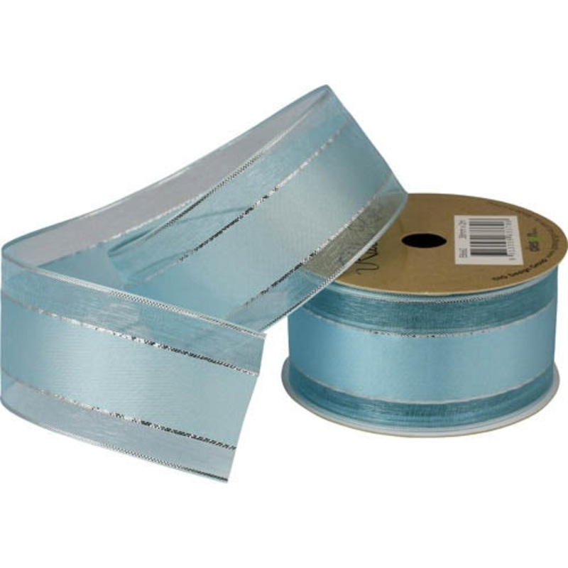 Ribbon Roll Organza 38MMX2M Light BLUE 1pc