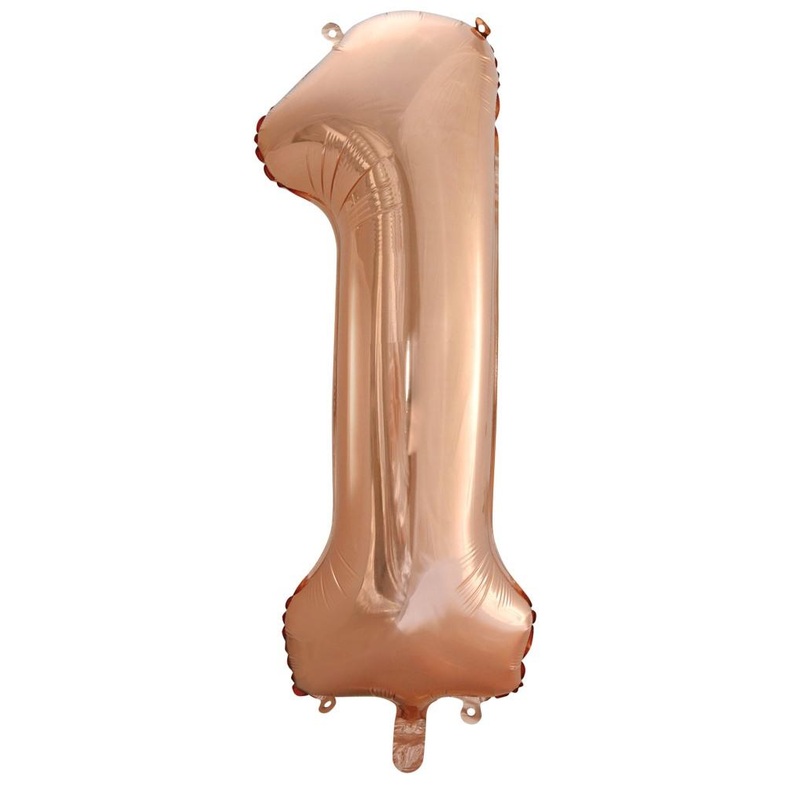 Rose Gold  Foil Balloon Number #1 (34inch)