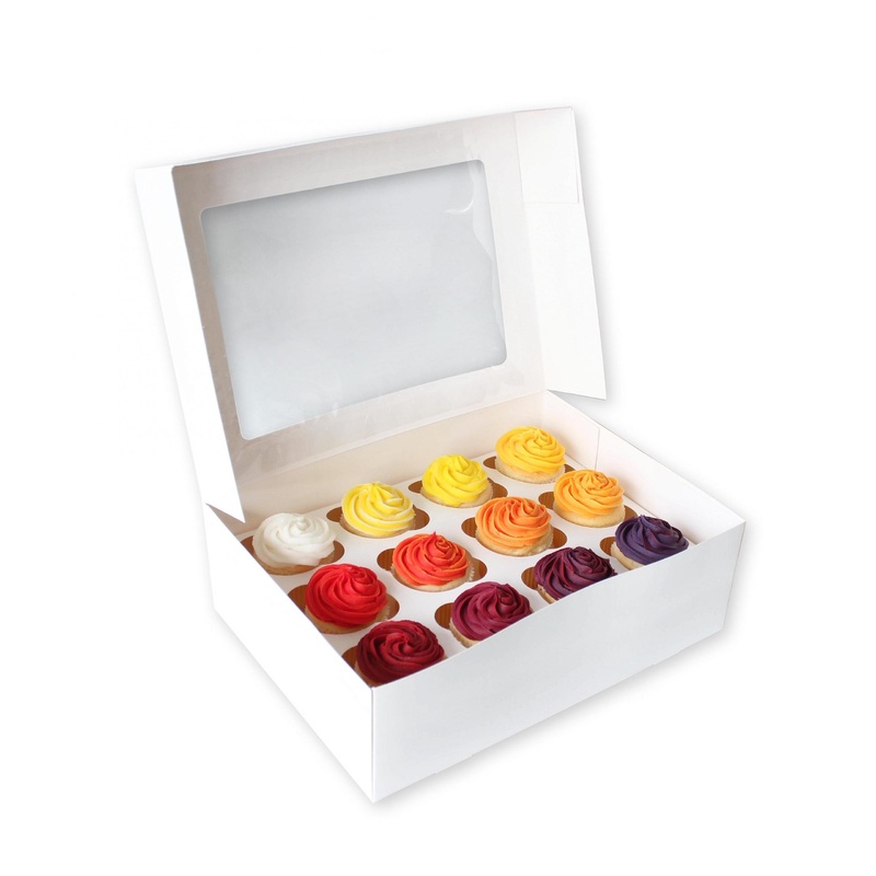12 CAVITY CUPCAKE BOX + INSERT 13x10x 4 mm 1 pcs
