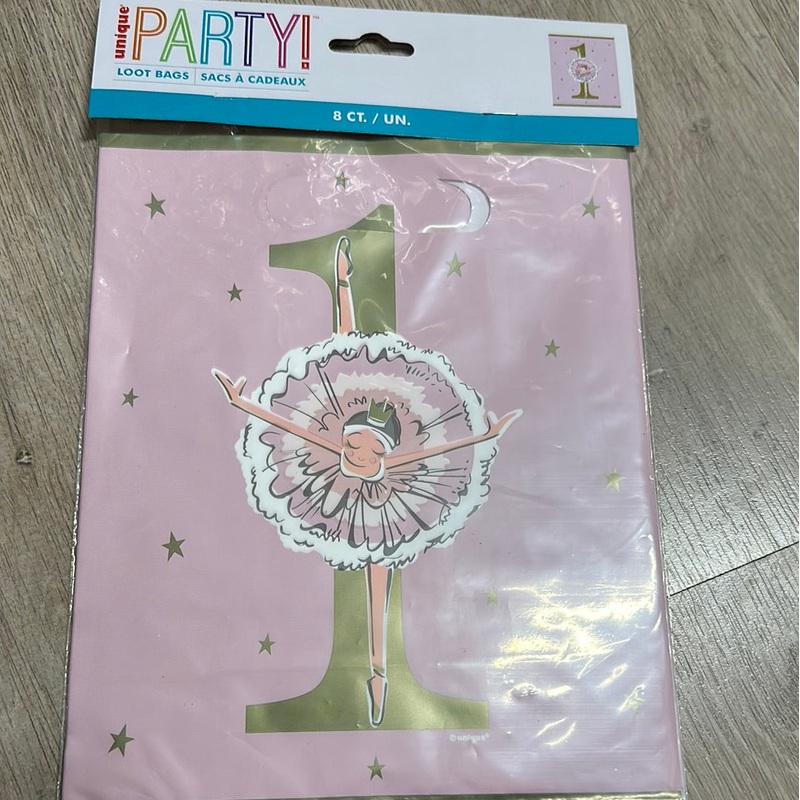 1st Birthday Party loot bag 8pk