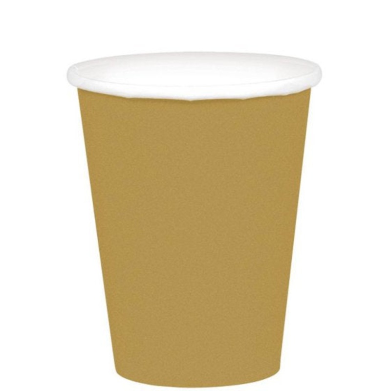 266ML CUPS PAPER 20 PACK - GOLD