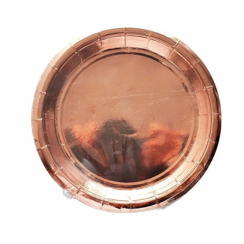 8 ROSEGOLD PLATES LARGE