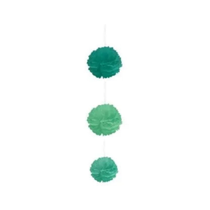 POM POM Decoration-GREEN 3pcs