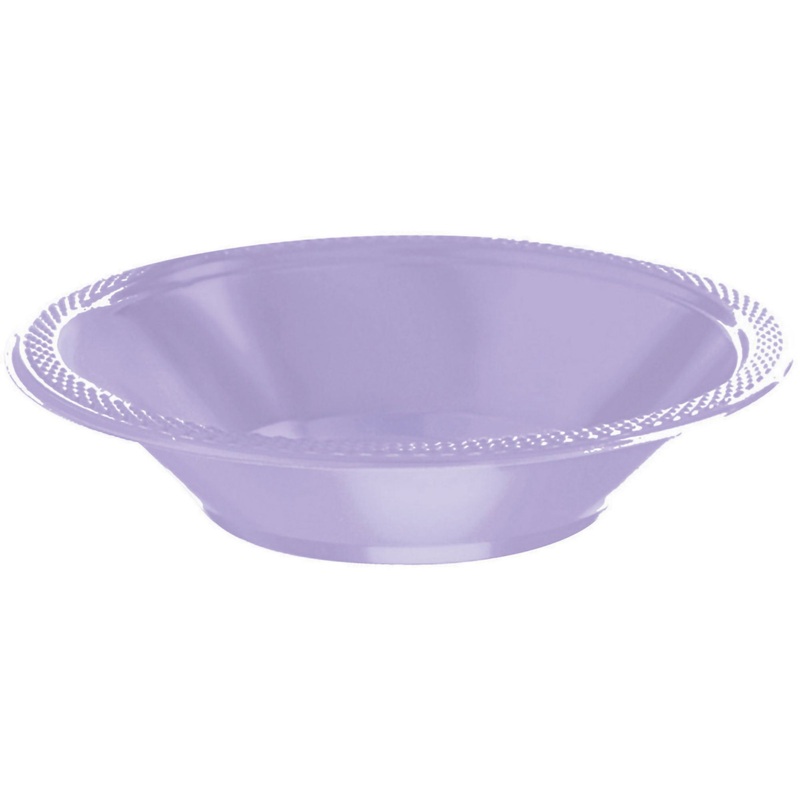 Premium Plastic Bowls 355ml 20 Pack - Lavender