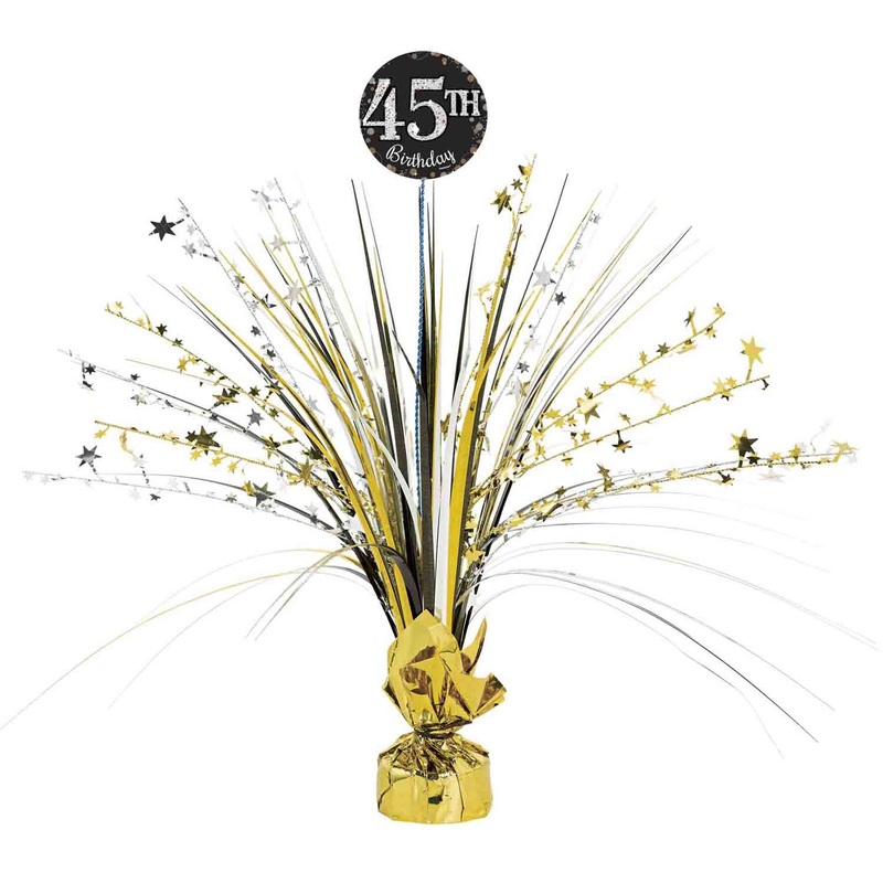 Sparkling Celeb. Add Any Age Happy Birthday Centrepiece 1pc