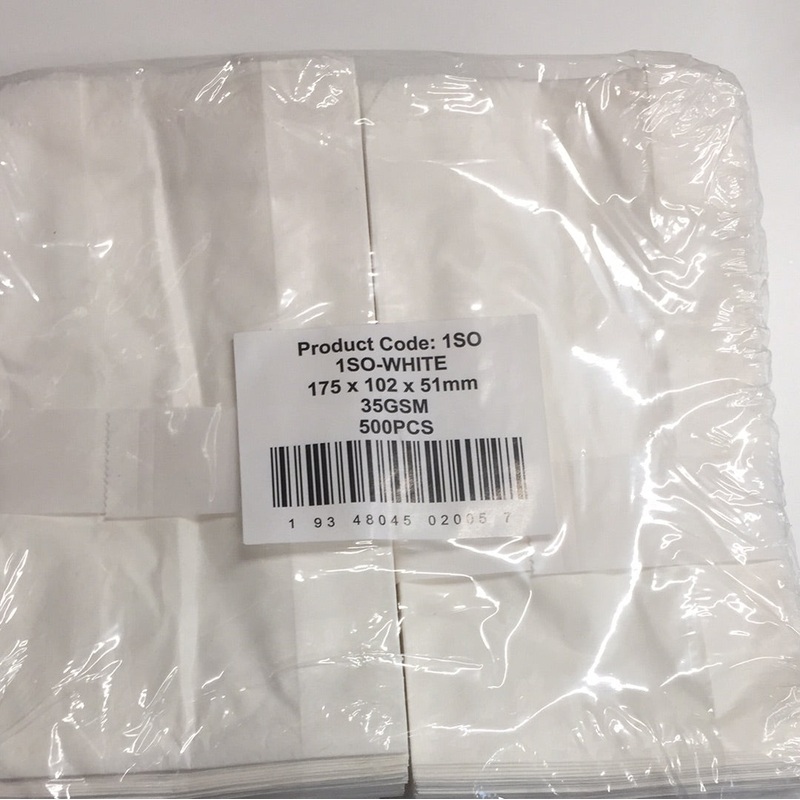 1SO/ WHITE SATCHEL BAG 500/PACK 175x102x51 mm