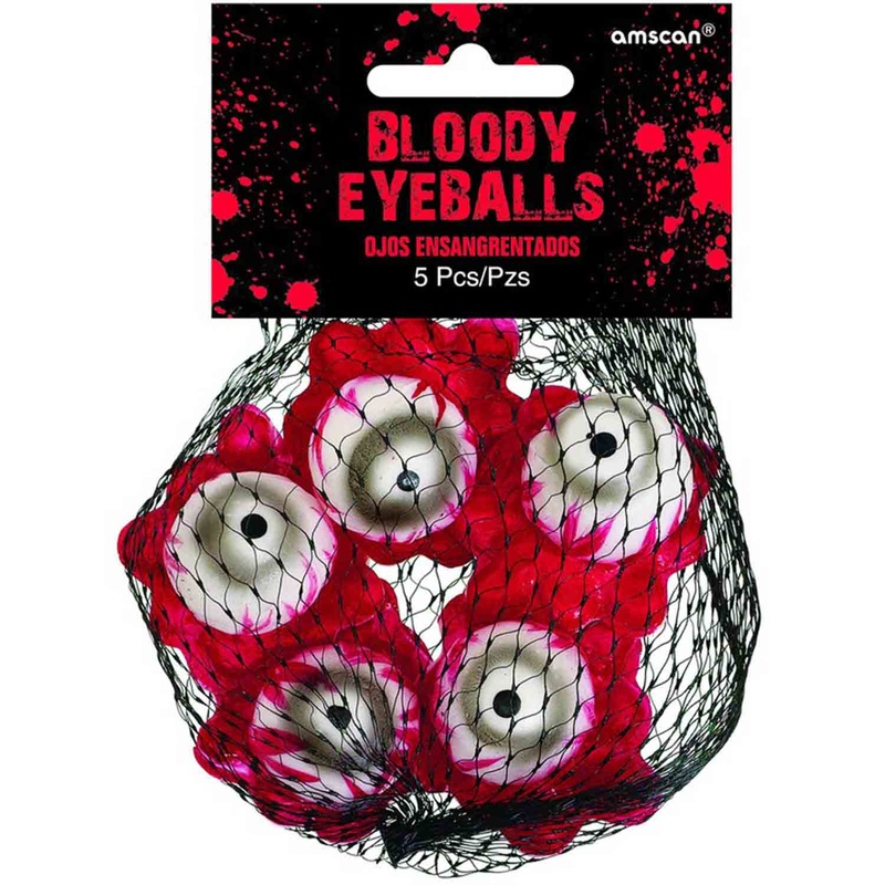 Bloody Eyeballs Decorations Plastic 5pcs