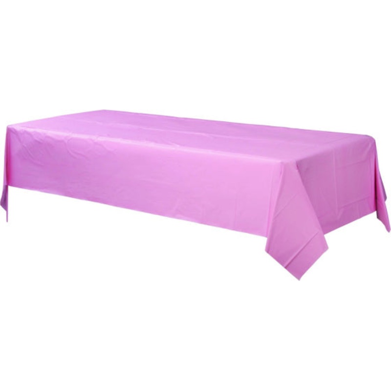 Plastic Rectangular Tablecover-NEW PINK