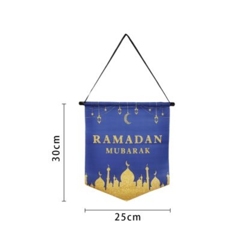 RAMADAN LINEN FLAG  24*30CM (1PC)