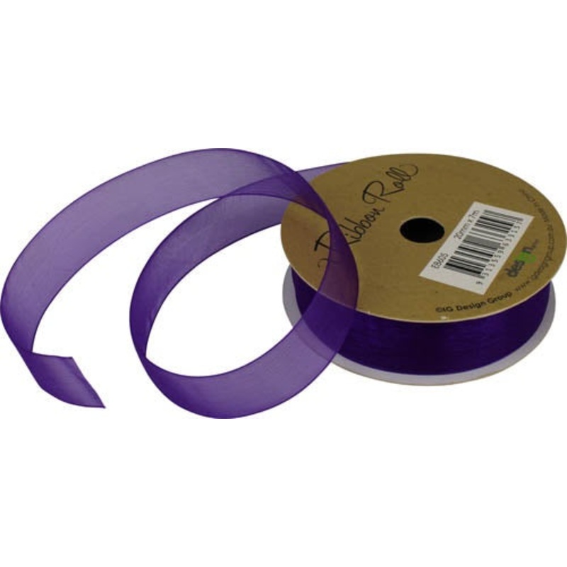 RIBB ROLL O 20MMX7M PURPLE