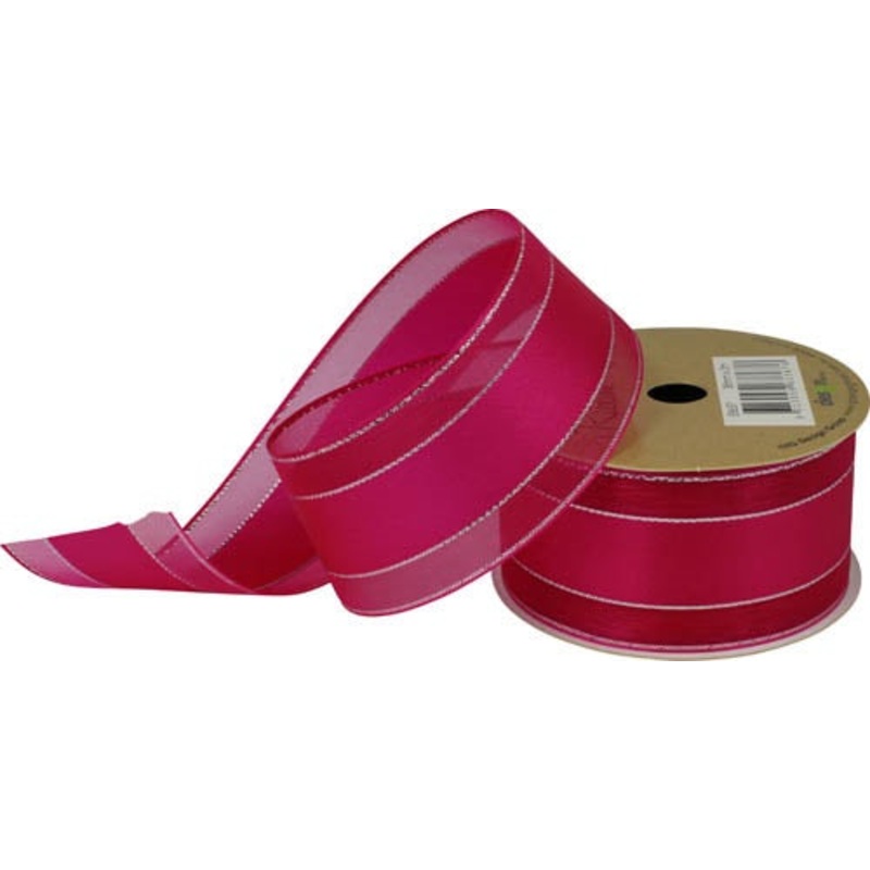 Ribbon Roll Organza 38MMX2M Hot PINK 1pc