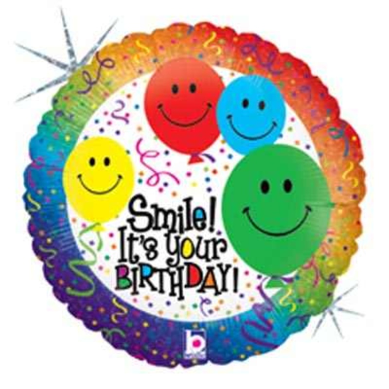 Smile Its Your B'DAY Foil Balloon