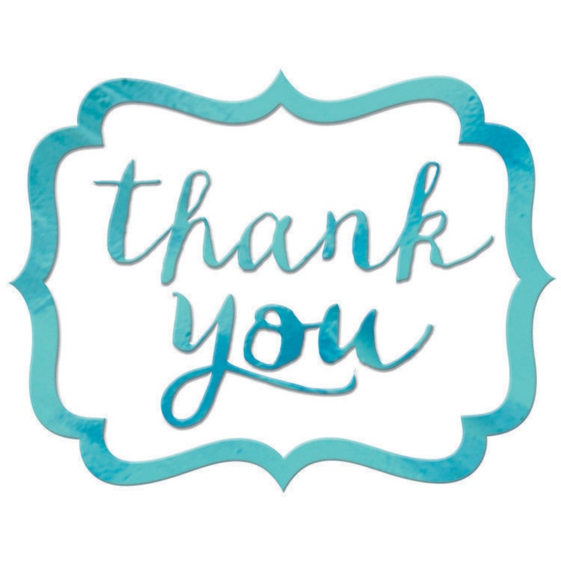 Thank You Stickers Robins Egg 50PK