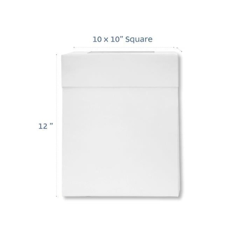 White Square Cake Box 10"12 inch HIGH 10x10x12in