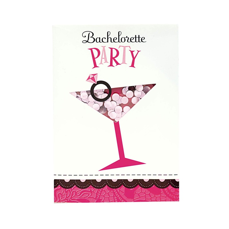 Bachelorette Party Shaker Invitation Cards 8pcs