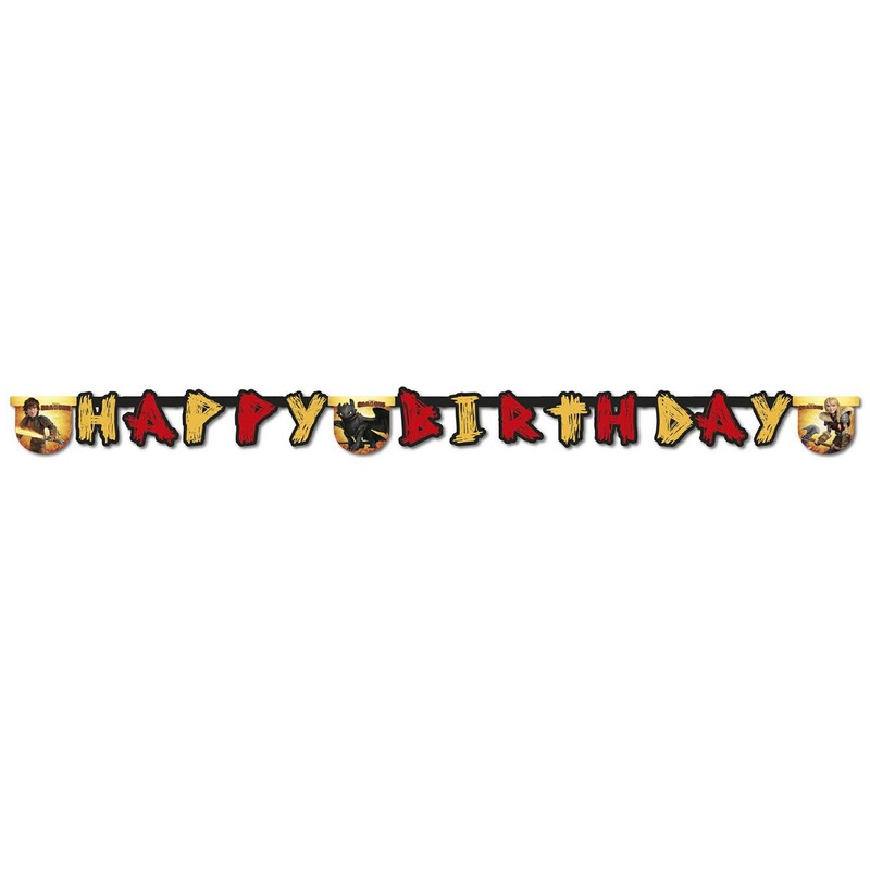 Dragons Happy Birthday Banner