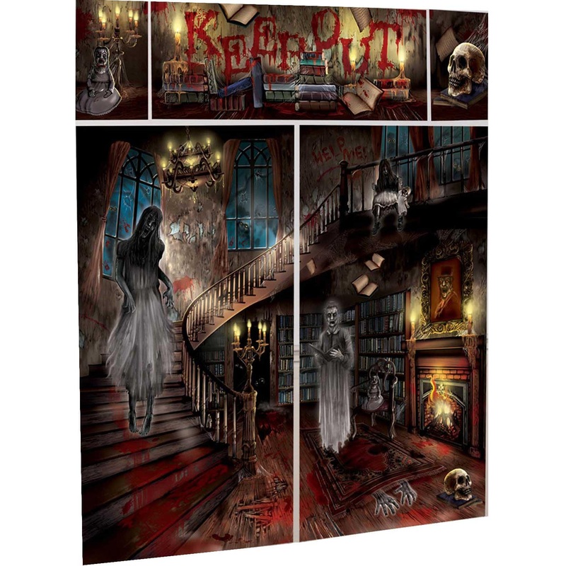 Haunted House Wall Decorating Kits 5pcs