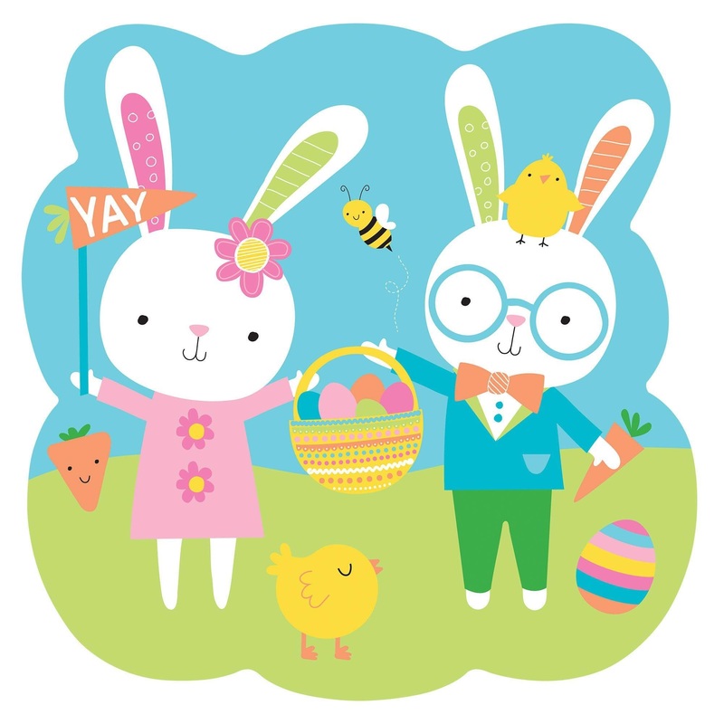 Hello Easter Bunny Cutouts 10.5in