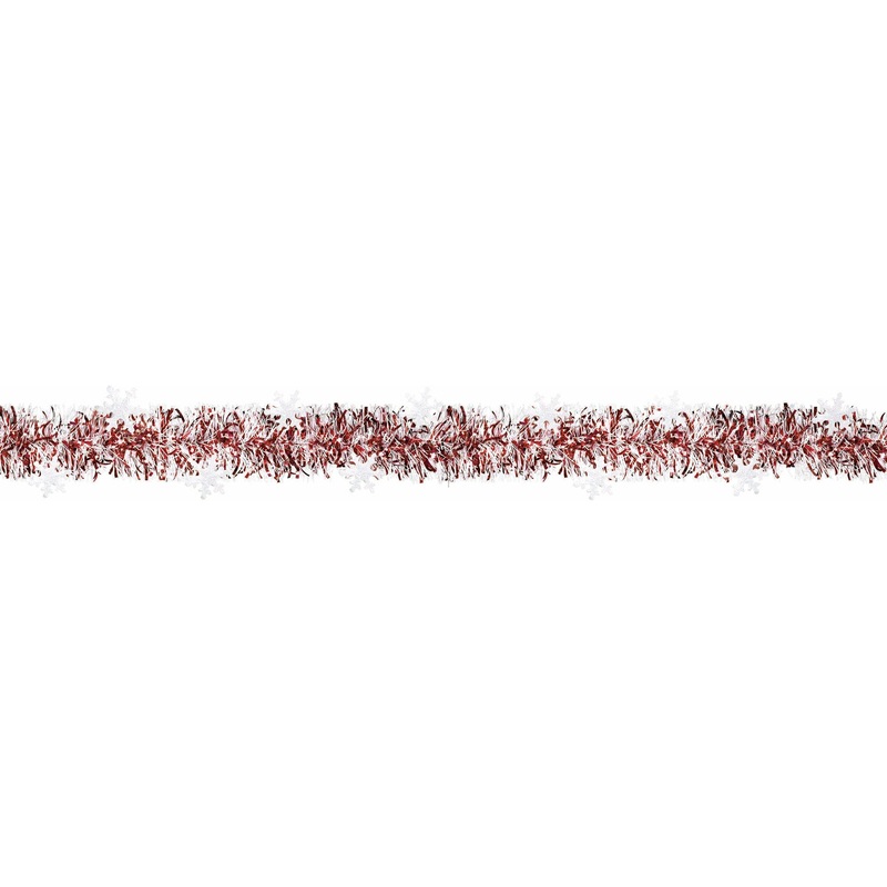 Red & White Tinsel Garland 9ft