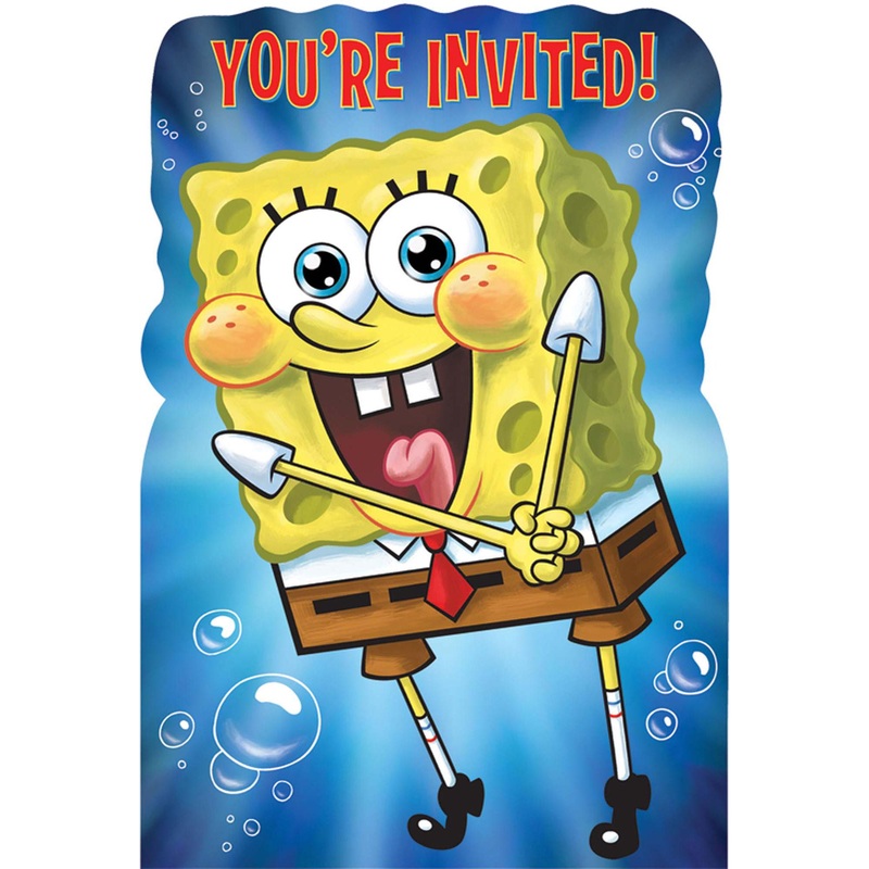SpongeBob Classic Invitation Cards 8pcs