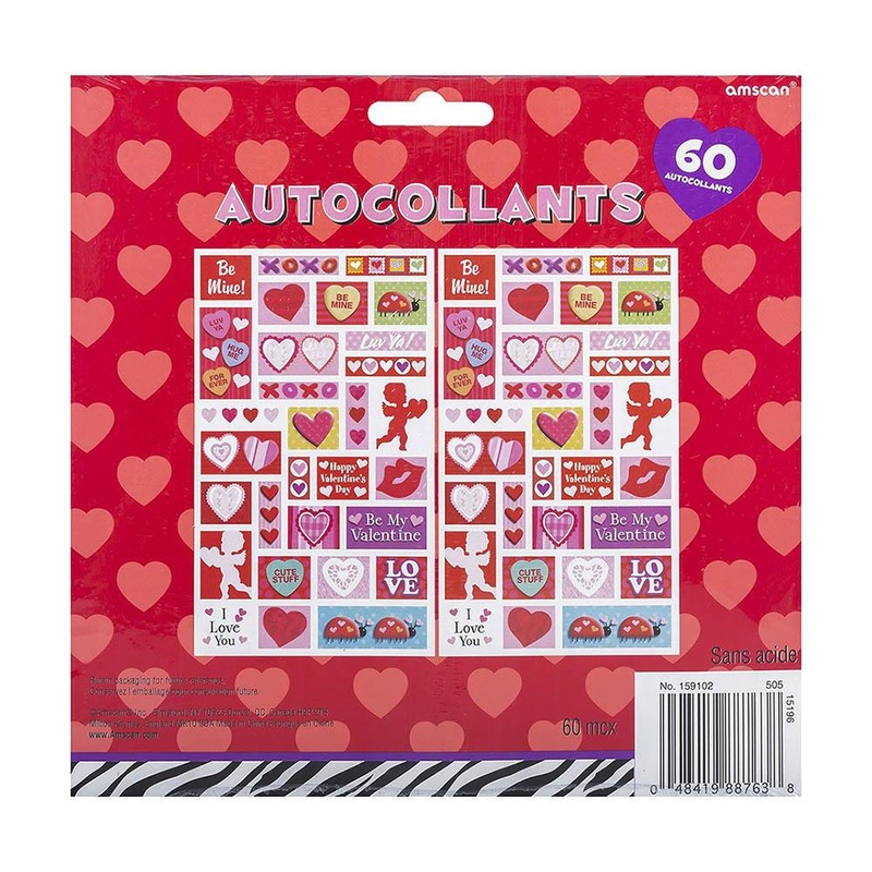 Valentine Printed Paper Sheet Sticker 2sheets