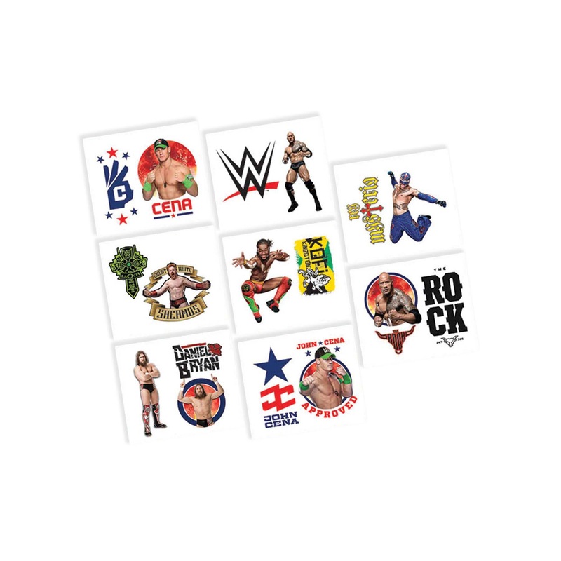 WWE Party Tattoo Favors 8 Sheets
