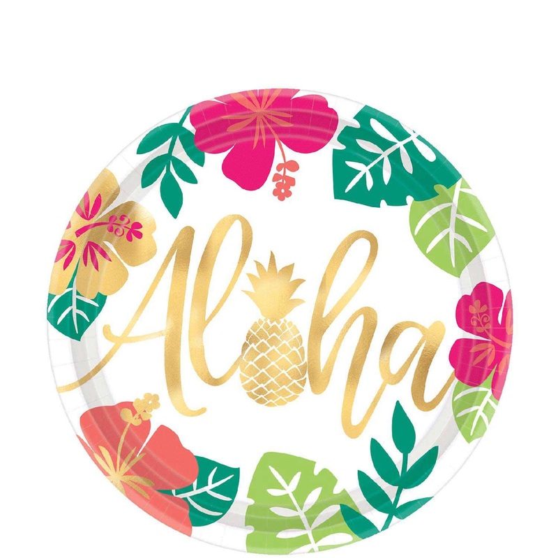 You Had Me At Aloha Round Paper Plates 26cm 8pcs