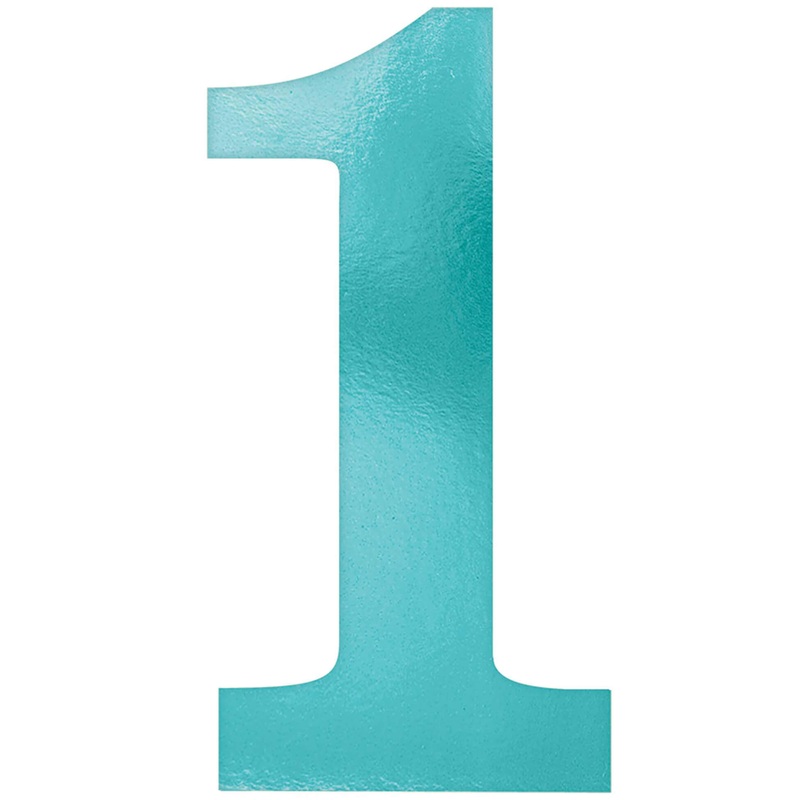 #1 Blue Small Cutout Decoration 9in, 6pcs
