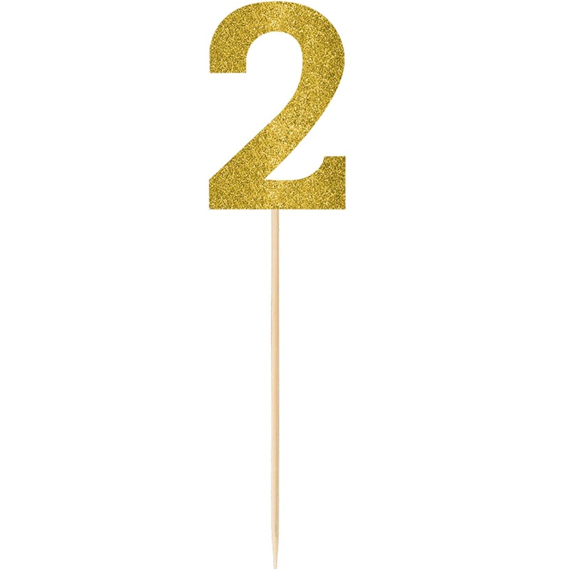 #2 Gold Large Glitter Pick