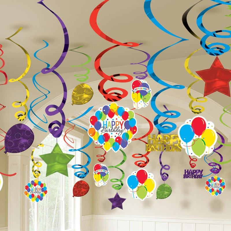 Balloon Bash Swirl Decorations 50pcs