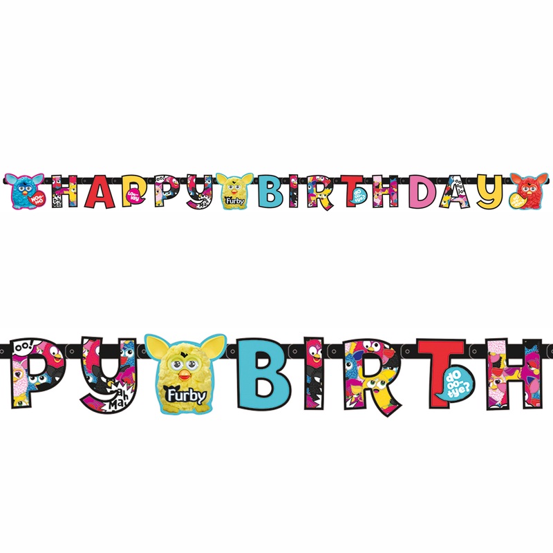 Furby Happy Birthday Banner