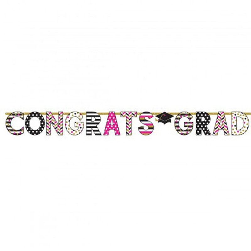 Gold Confetti Grad Giant Letter Banner