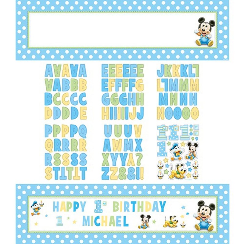Mickey Mouse 1st Birthday Giant Sign Banner