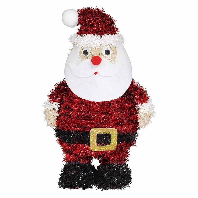 Santa 3d Tinsel Decoration