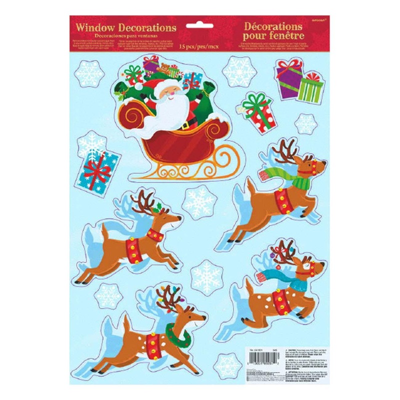 Santa Sleigh Window Decoration
