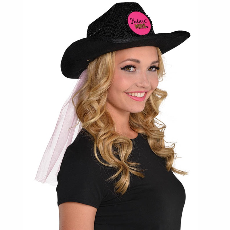 Sassy Bride Cowboy Hat With Veil