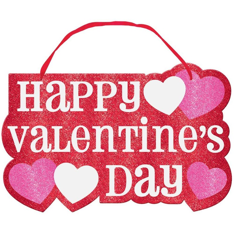 Valentine's Day Large Glitter Sign