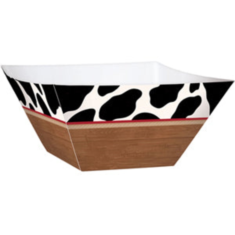 Western Small Paper Square Bowls 3pcs