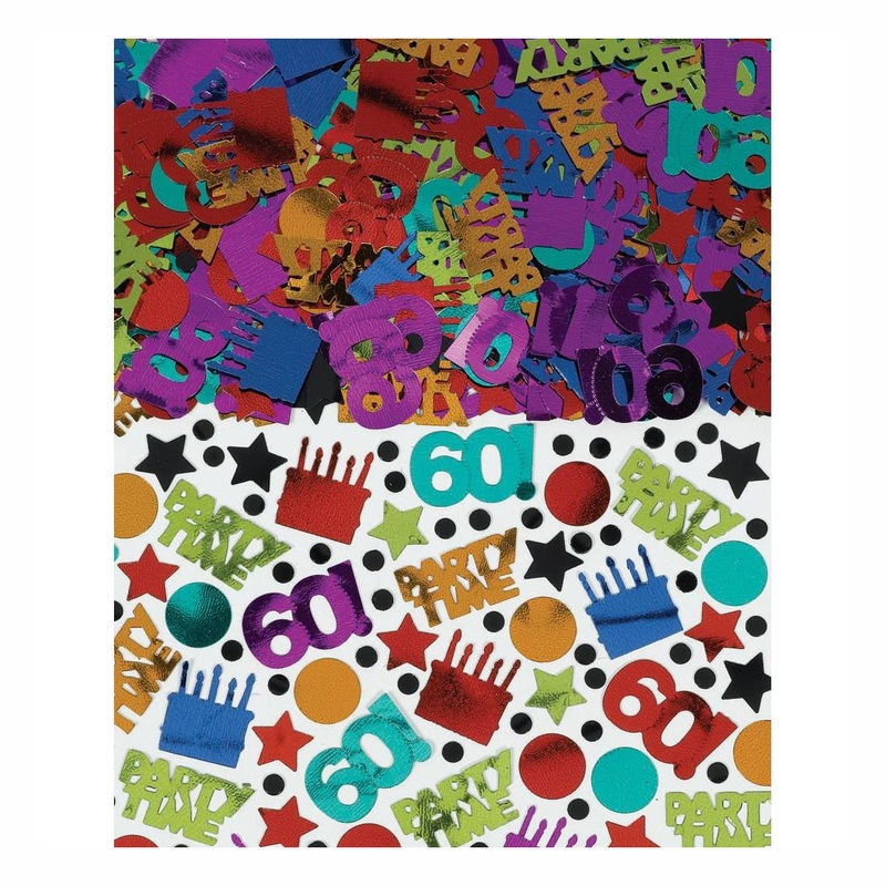 Dots & Stripes 60th Birthday Confetti 2.5oz
