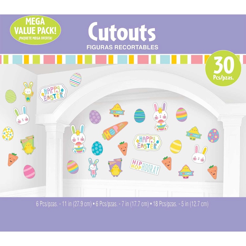 Hello Easter Bunny Cutouts Mega Value Pack