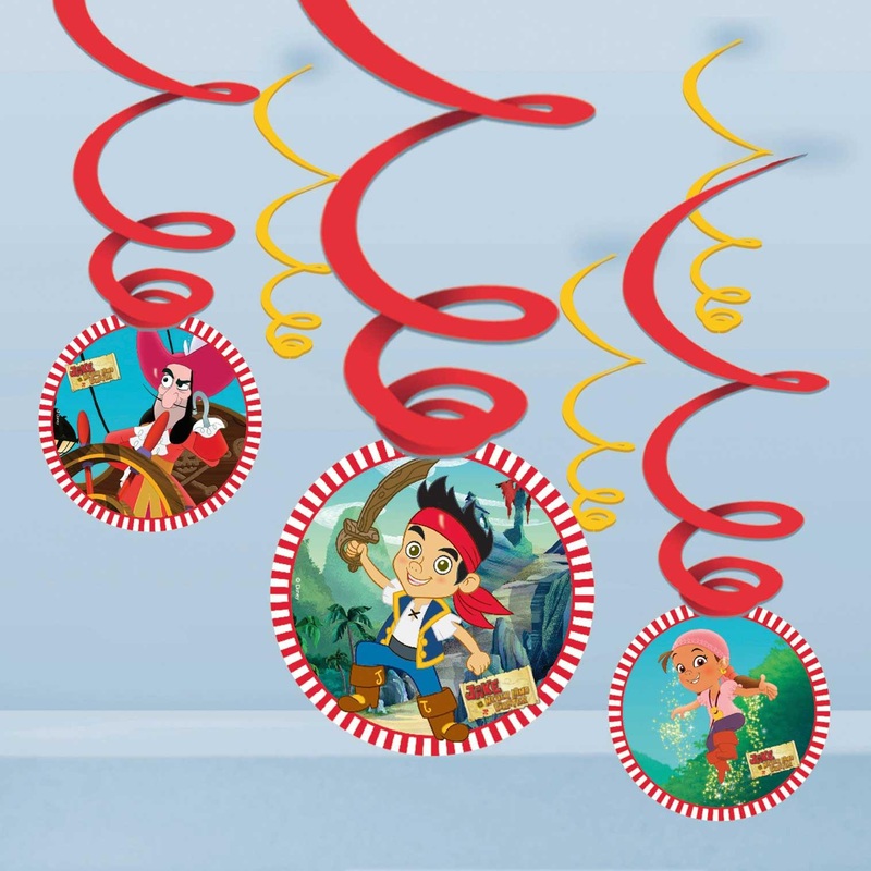 Jake And The Neverland Pirates Swirl Decorations 6pcs